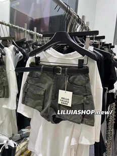 韩版 时尚 百搭显瘦工装 MH家 女设计感腰带短裤 新款 短裤 2025夏季