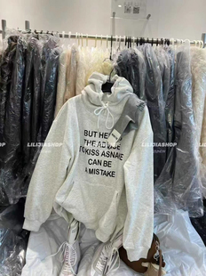 百搭宽松字母印花连帽长袖 时尚 卫衣女配袜子 2025秋冬韩版 MH家