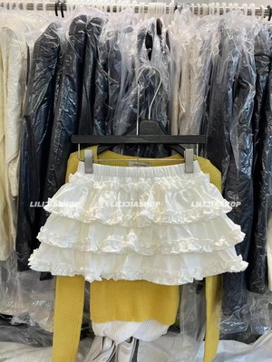 MH家 2025秋季新款韩版时尚百搭显瘦高腰蛋糕裙女半身裙