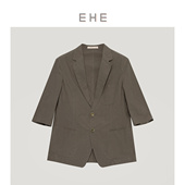 单西套西男 七分袖 春夏新款 橄榄绿原创纯棉休闲时尚