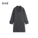 新款 EHE男装 气质斜纹肌理随性松弛造型感棉锦立领风衣男2026春季