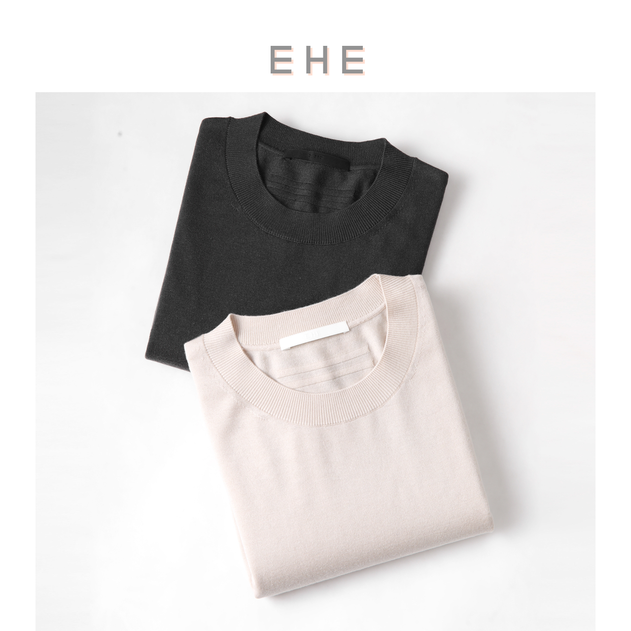 EHE桑蚕丝山羊绒混纺纯色长袖圆领毛衣男装商场同款2025秋冬新款