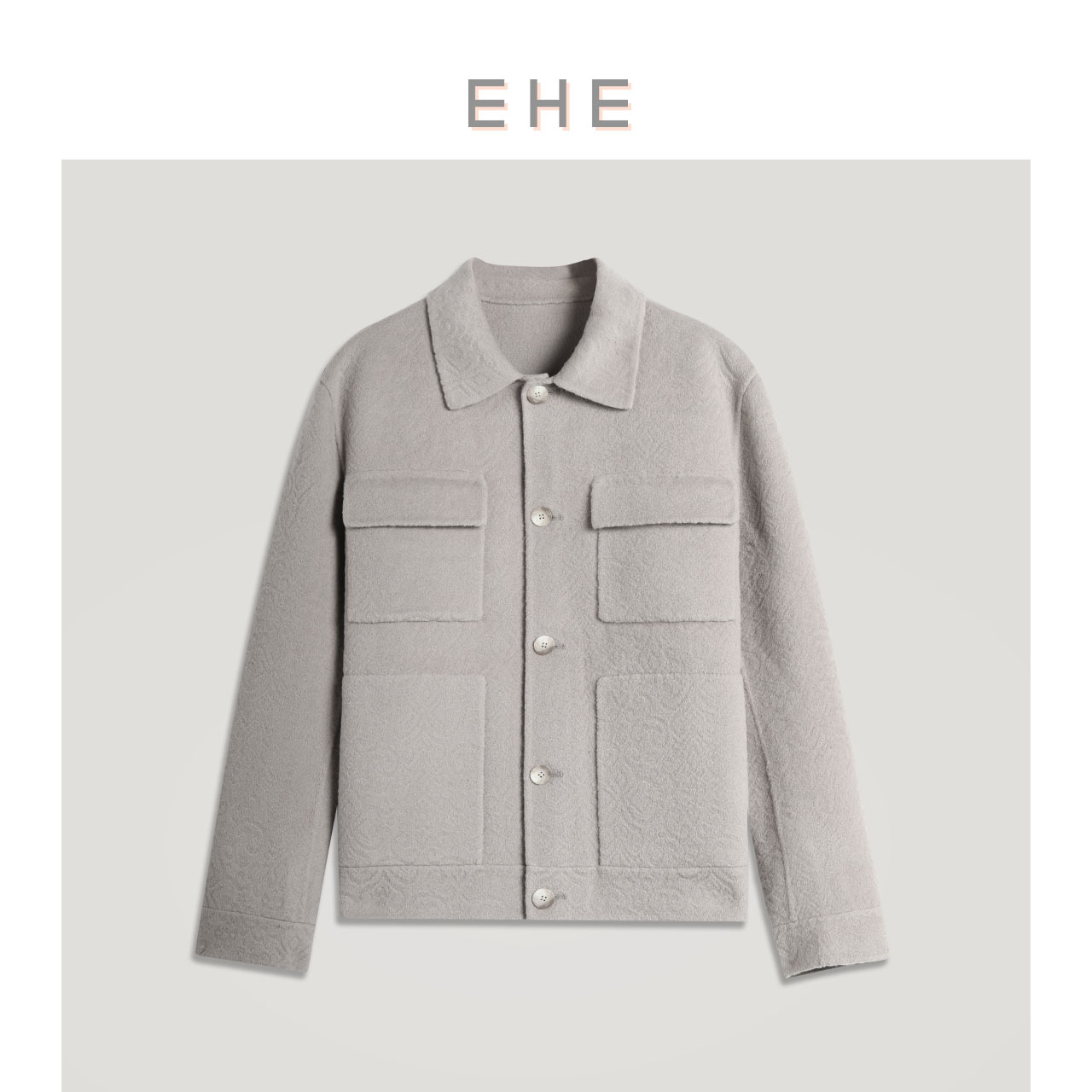 EHE男装100%绵羊毛毛呢茄克男