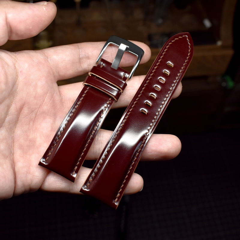 日本新禧马臀皮手工表带定制！