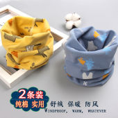 A类纯棉宝宝围脖儿童春秋脖套男小孩冬季 套头婴儿围巾防风保暖女