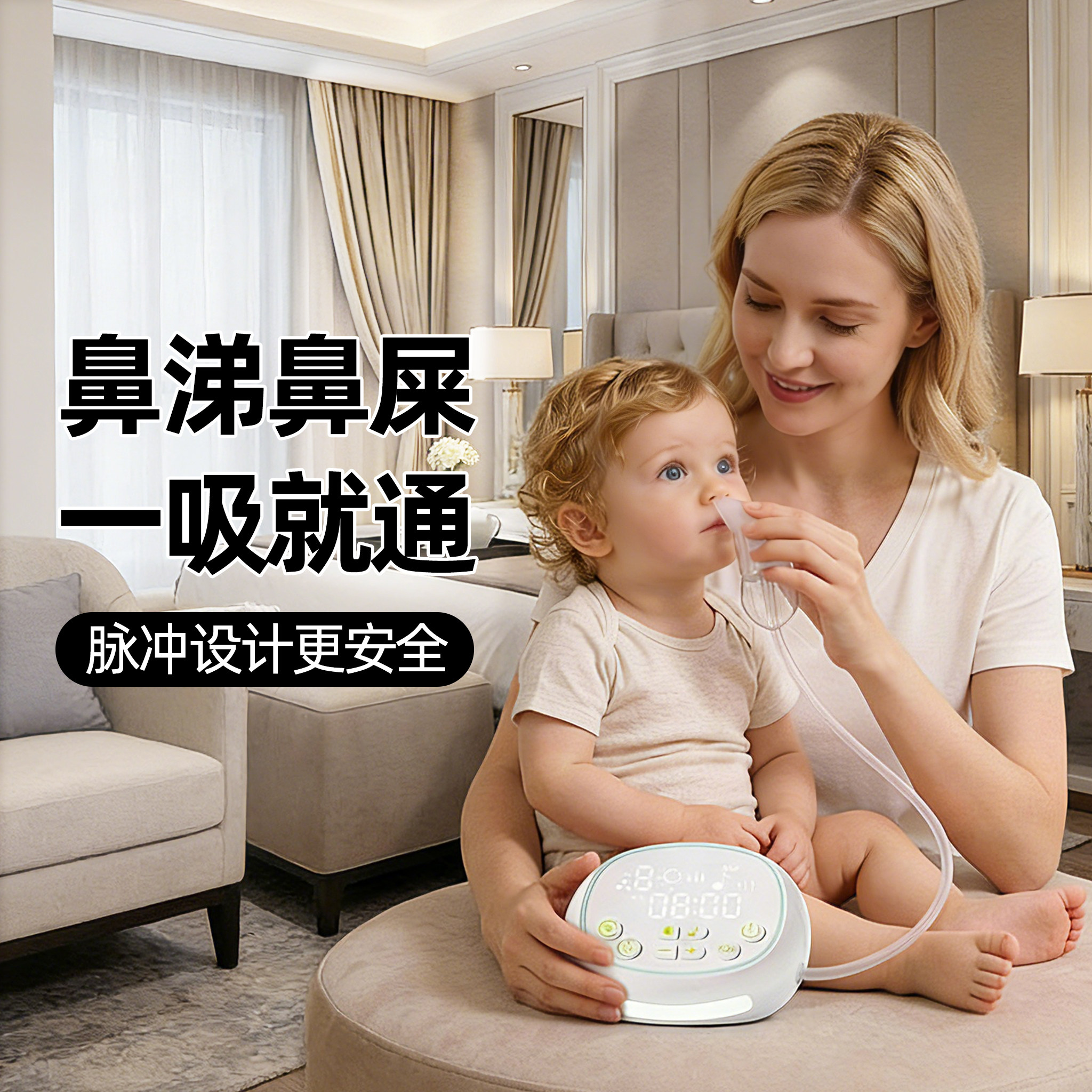 脉冲负压电动吸鼻器婴儿新生宝宝吸鼻子儿童专用小孩鼻屎清理神器