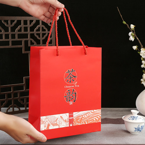 茶叶礼品袋牛皮纸手提袋工厂直销