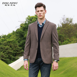 外套男士 迪仕尼奴西装 纯色中年爸爸休闲商务休闲西单 专柜同款