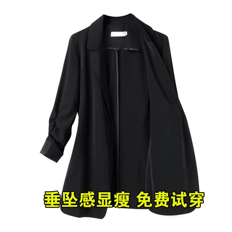 西装外套夏季垂感大码职业防晒图片
