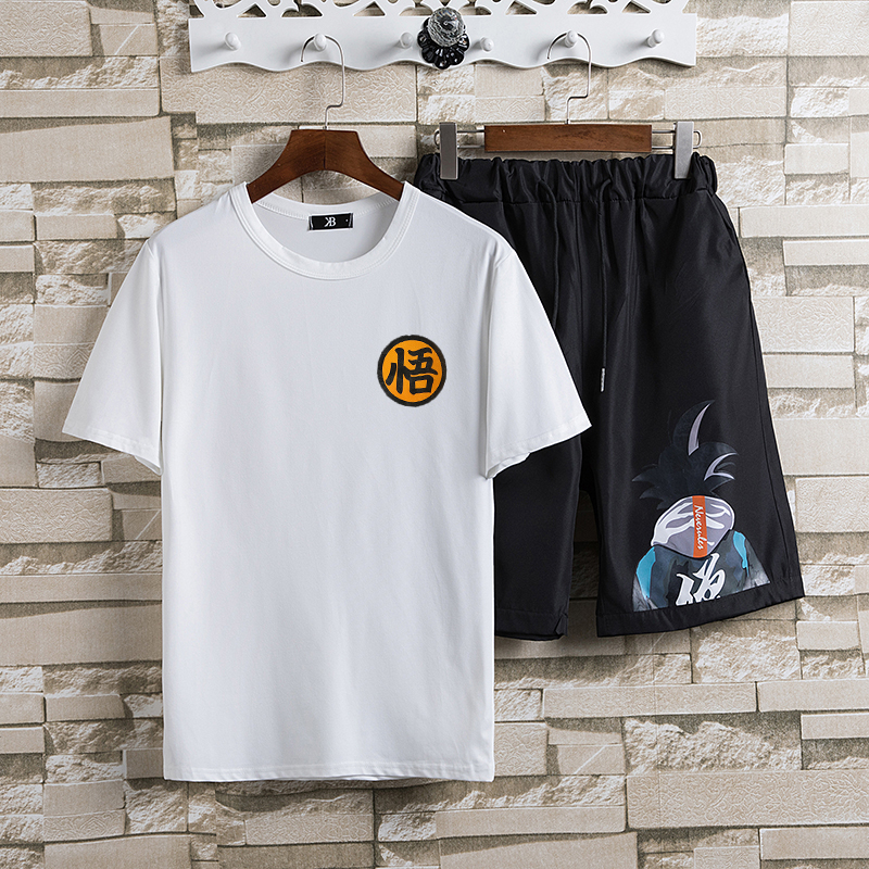 A new style suit of fashion brand round neck short sleeve T-shirt shorts