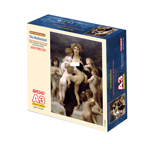 香港TOMAX正品1000片迷你版A3尺寸高难小拼图布格罗名画母亲大地