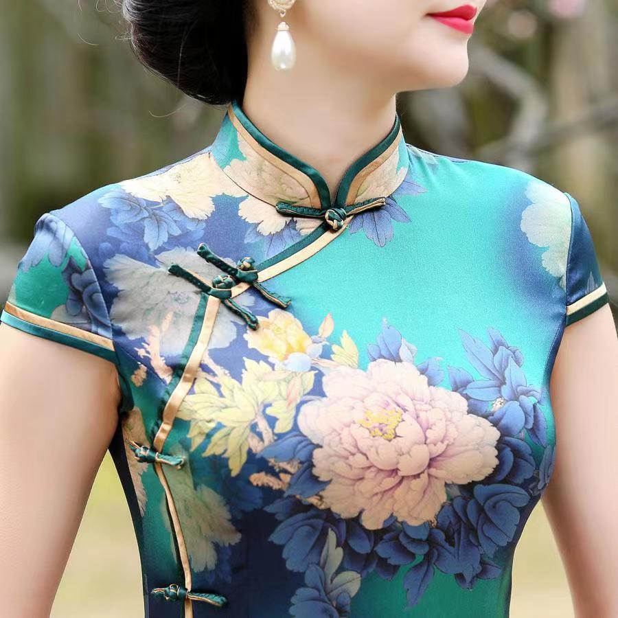 新中式千金名媛旗袍改良版演出服