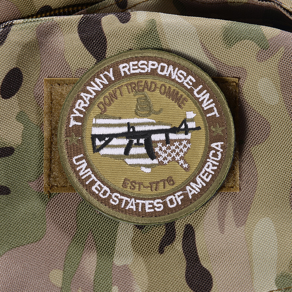 军事风刺绣魔术贴服装背包配饰