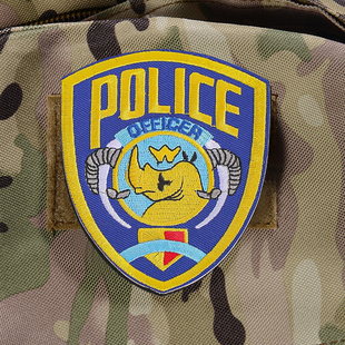 卡通疯狂动物城水牛警长刺绣魔术贴徽章本杰明cos服趣味臂章装 饰