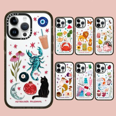 CASE适用苹果15iPhone14plus16亚克力13promax17磁吸ASTROLOGIA MILLENNIAL十二星座手机壳12防摔11保护套ti