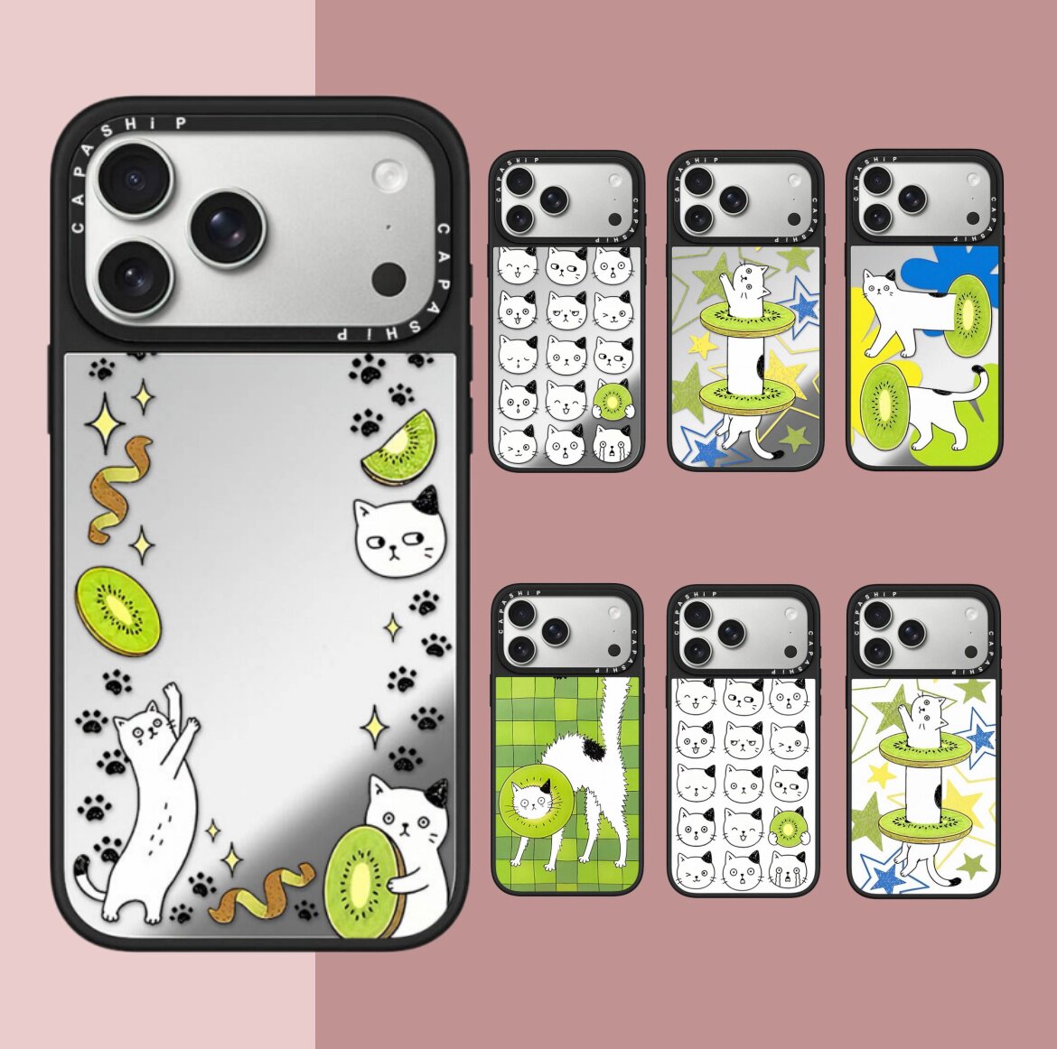 C家适用苹果15iPhone14plus16镜面13promax17磁吸Magsafe可爱KIWA CATxr18手机壳12防摔11新款xs高级感保护套