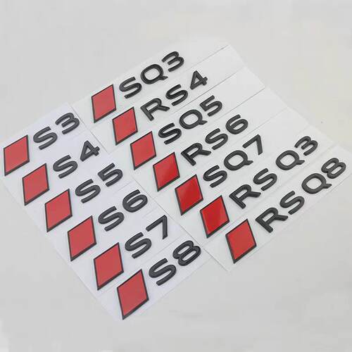 适用于奥迪新款RS车标S3/S4/S5/RS4/RS5/RS7SQ3标贴TTS尾标排量标