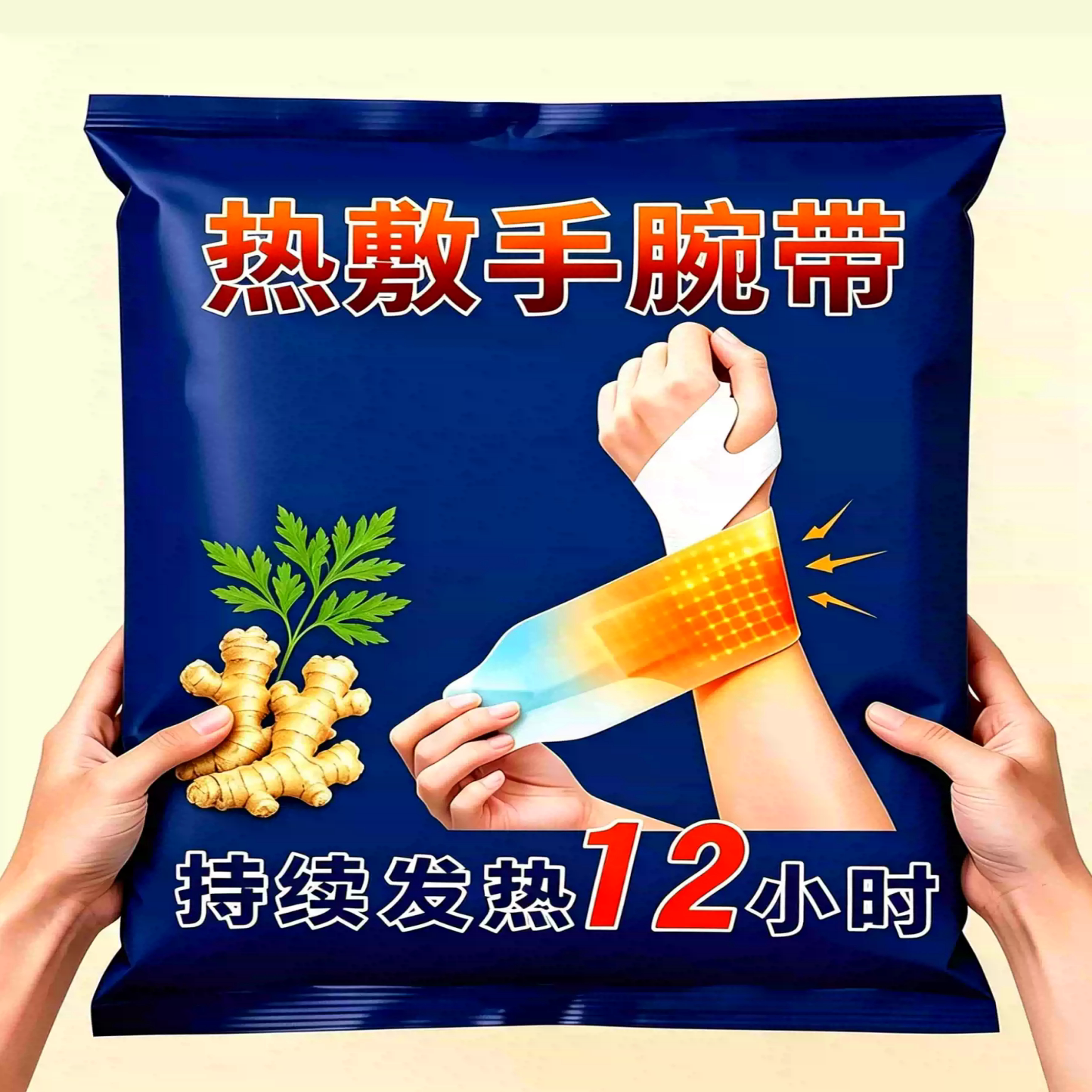 暖手贴手腕宝妈妈鼠标暖宝宝护腕热敷蒸汽自发热手握腕带加热