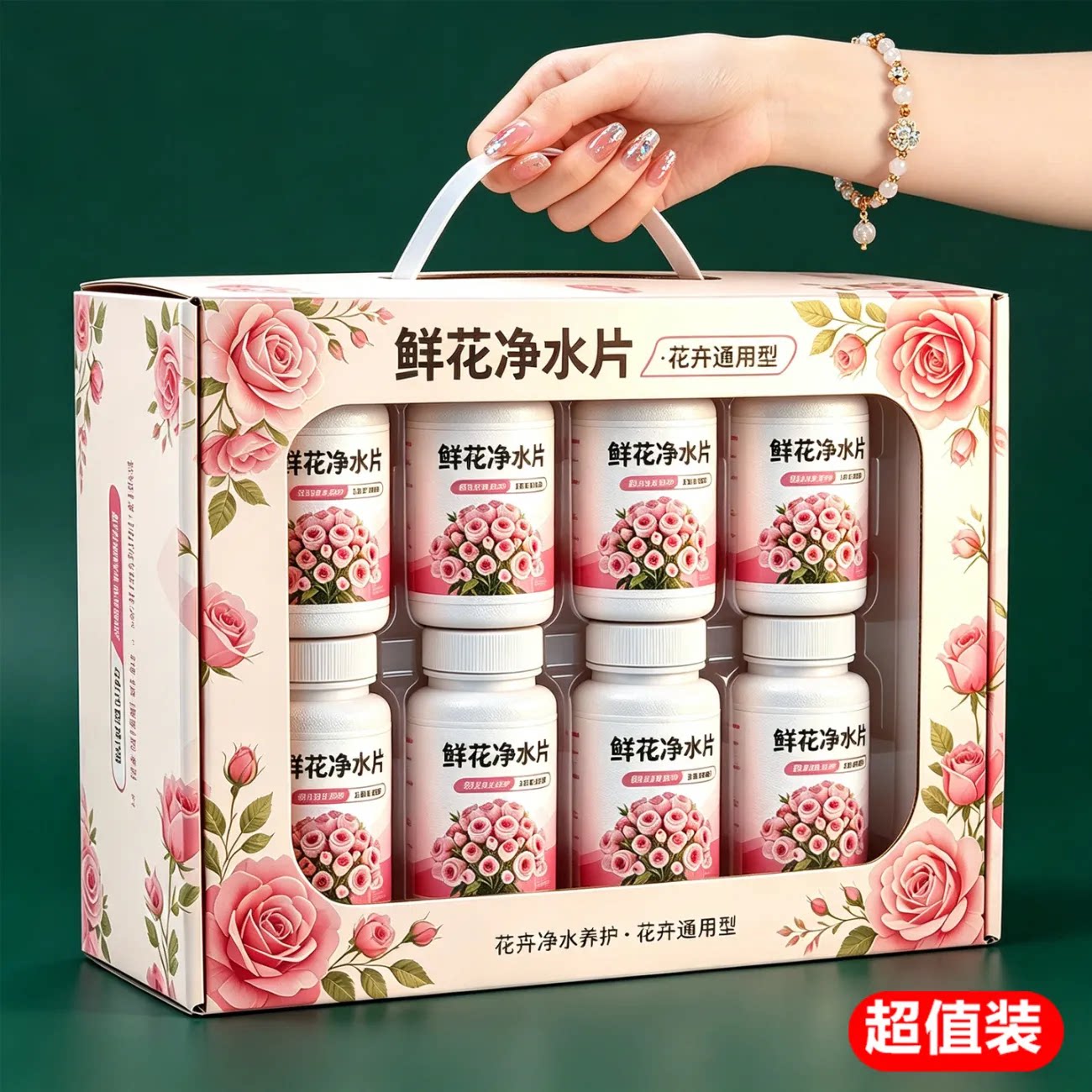 鲜花净水片花卉通用型延长花期护理营养片养花专用肥料室内植物净