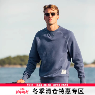 卫衣男 复古织标棉质重磅毛圈圆领插肩袖 AK男装 24秋冬新款