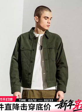 AK男装 春季新款VINTAGE系列休闲工装男士纯棉夹克外套男