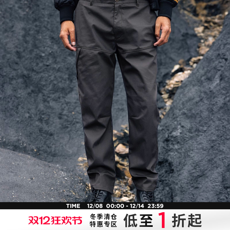 ak休闲腿袋裤直筒拉绒