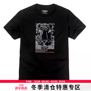 纯棉圆领休闲印花短袖 AK男装 合体版 新款 T恤男 夏季