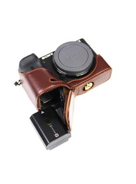 适用于佳能EOSM6 MarkII底座  皮半套底座  M6二代保护壳真皮