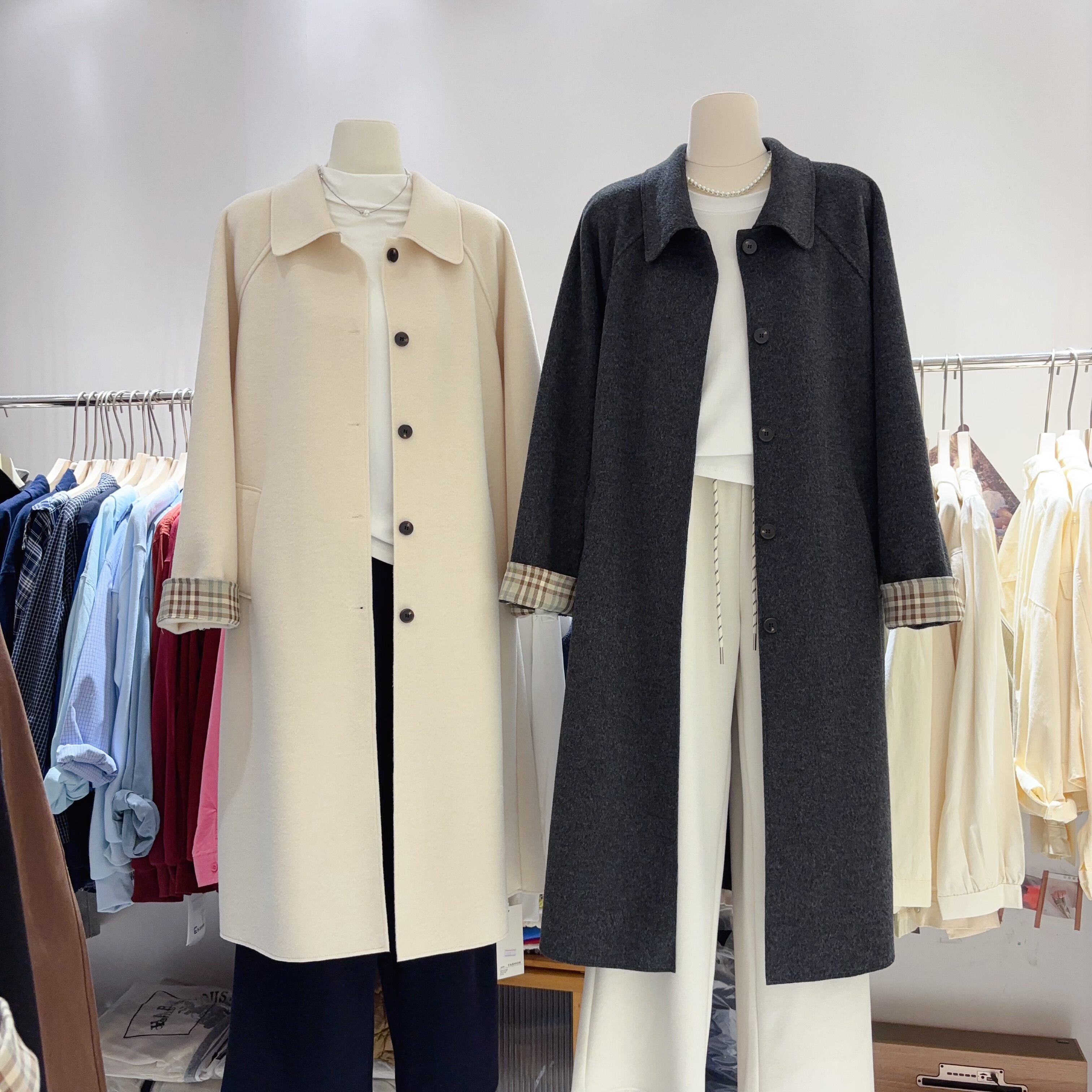 2025年新款超韩系休闲长款高个子单排扣风衣外套女高级感大衣