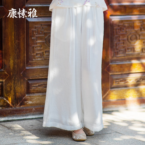 康愫雅双层防走光禅意阔腿裤女