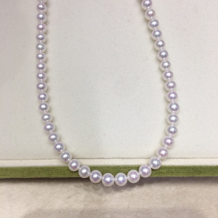 诸暨天然淡水珍珠项链5-6mm极光天女淡水AK几乎正圆S925纯银扣
