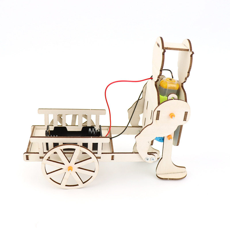 自制组装手工模型DIY手拉车 steam蒙氏教具科学实验启蒙益智教学