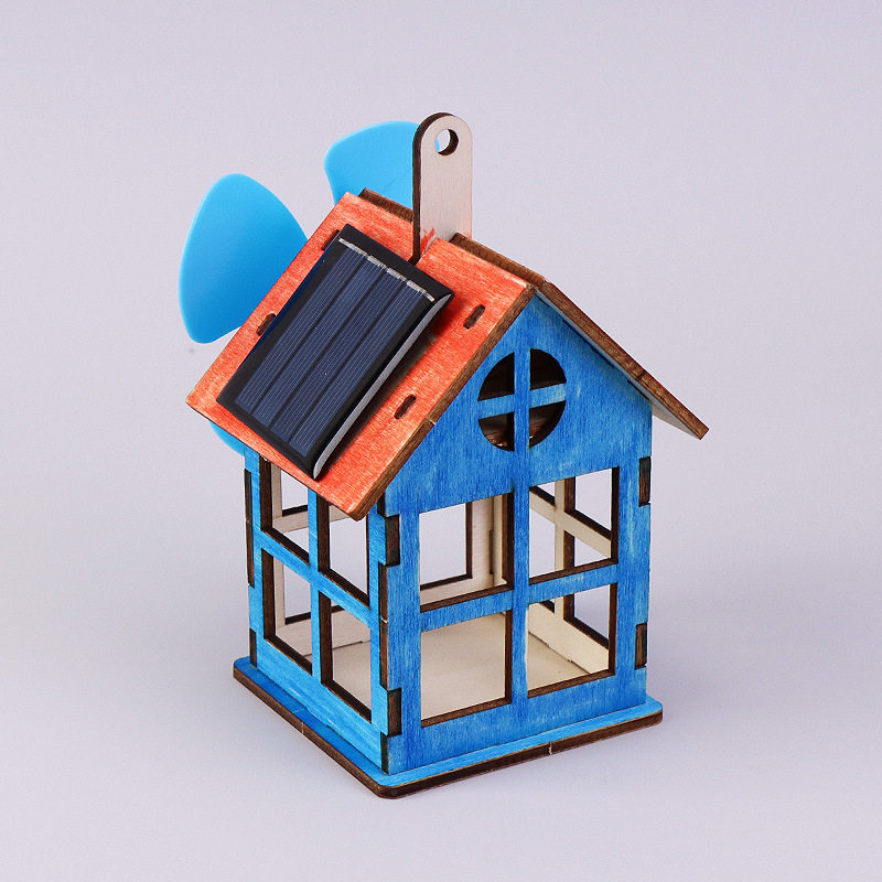 太阳能风扇小屋手工DIY材料 科技制作小学生儿童物理电路实验教具