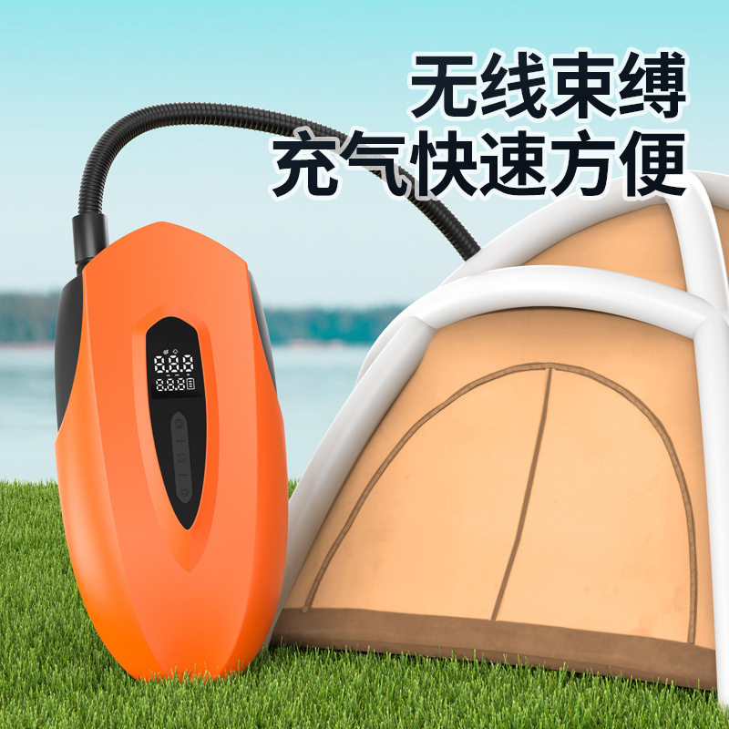 皮划艇车载充气泵户外式电动打气充气床垫SUP浆板无线充气泵