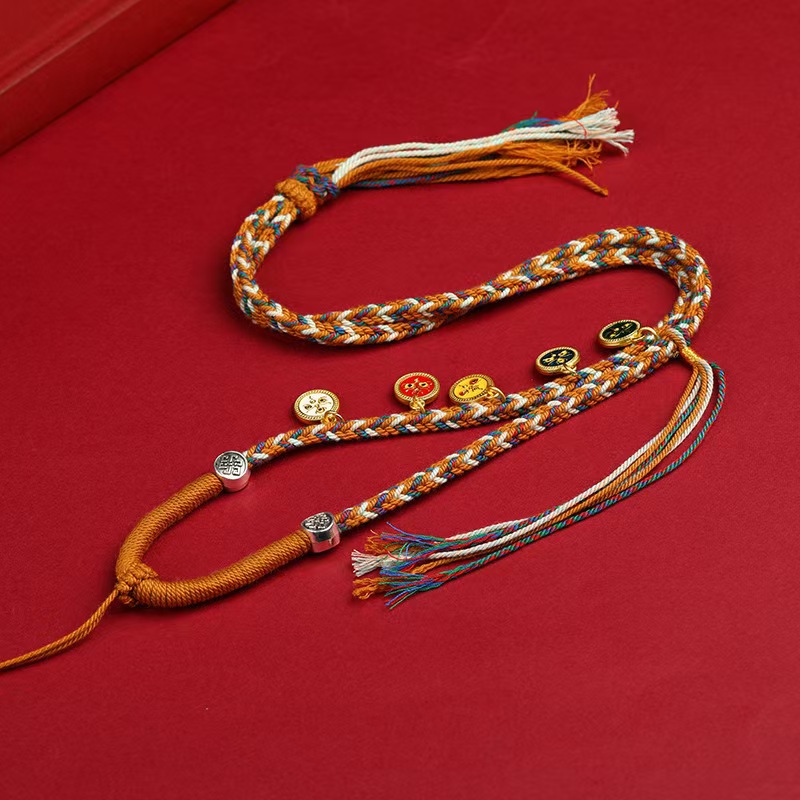 新款藏式配饰 藏式饰品 高级感精致国潮风复古藏式唐卡项链绳ins