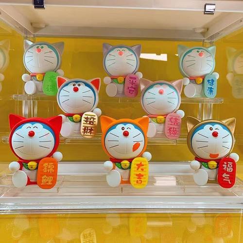 哆啦A梦叮当猫福气满满系列盲盒手办招财摆件桌面装饰生日礼物
