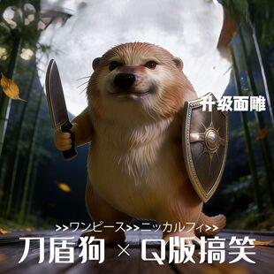 爆款刀盾狗手办q版公仔模型搞笑桌面车载摆件周边收藏玩具礼物