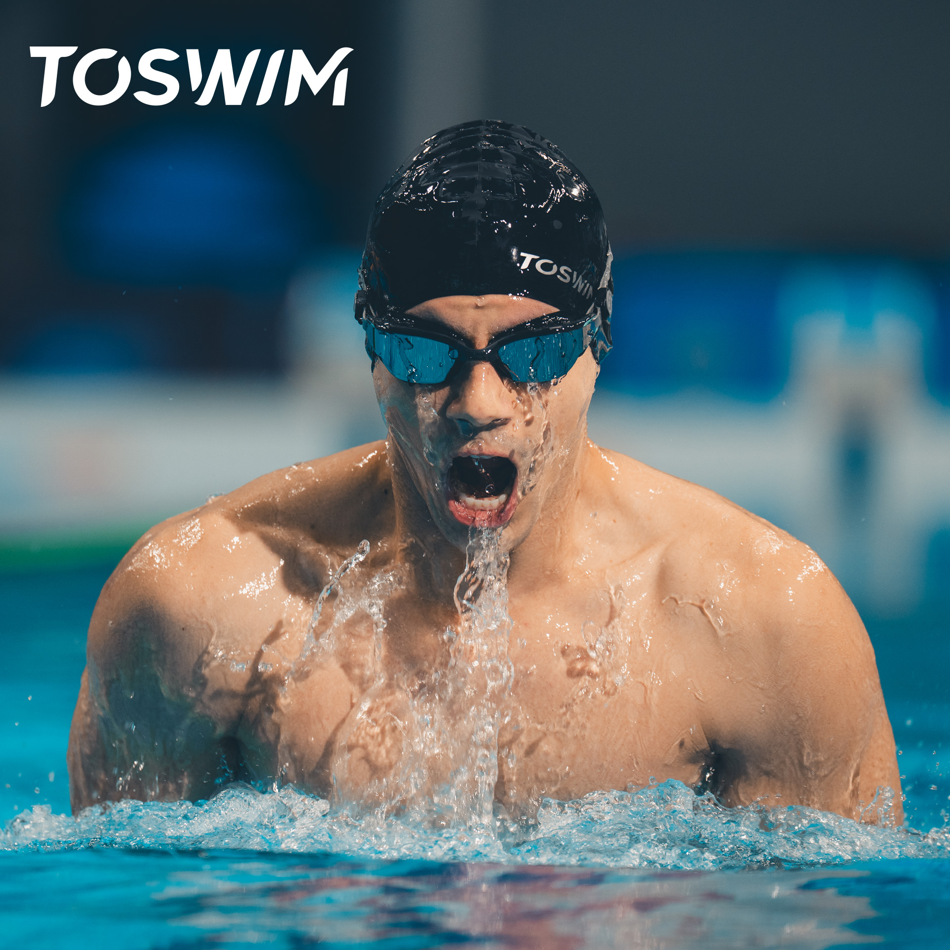 TOSWIM专业大框泳镜高清防水防雾男士游泳镜男款近视眼镜