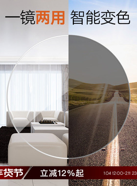 变色镜片近视1.56 1.60 1.67变灰色非球面镜片日夜两用2片