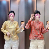 锦缎提花国风盘扣衬衫 2025新款 洋气显白高级感小众设计新中式 上衣