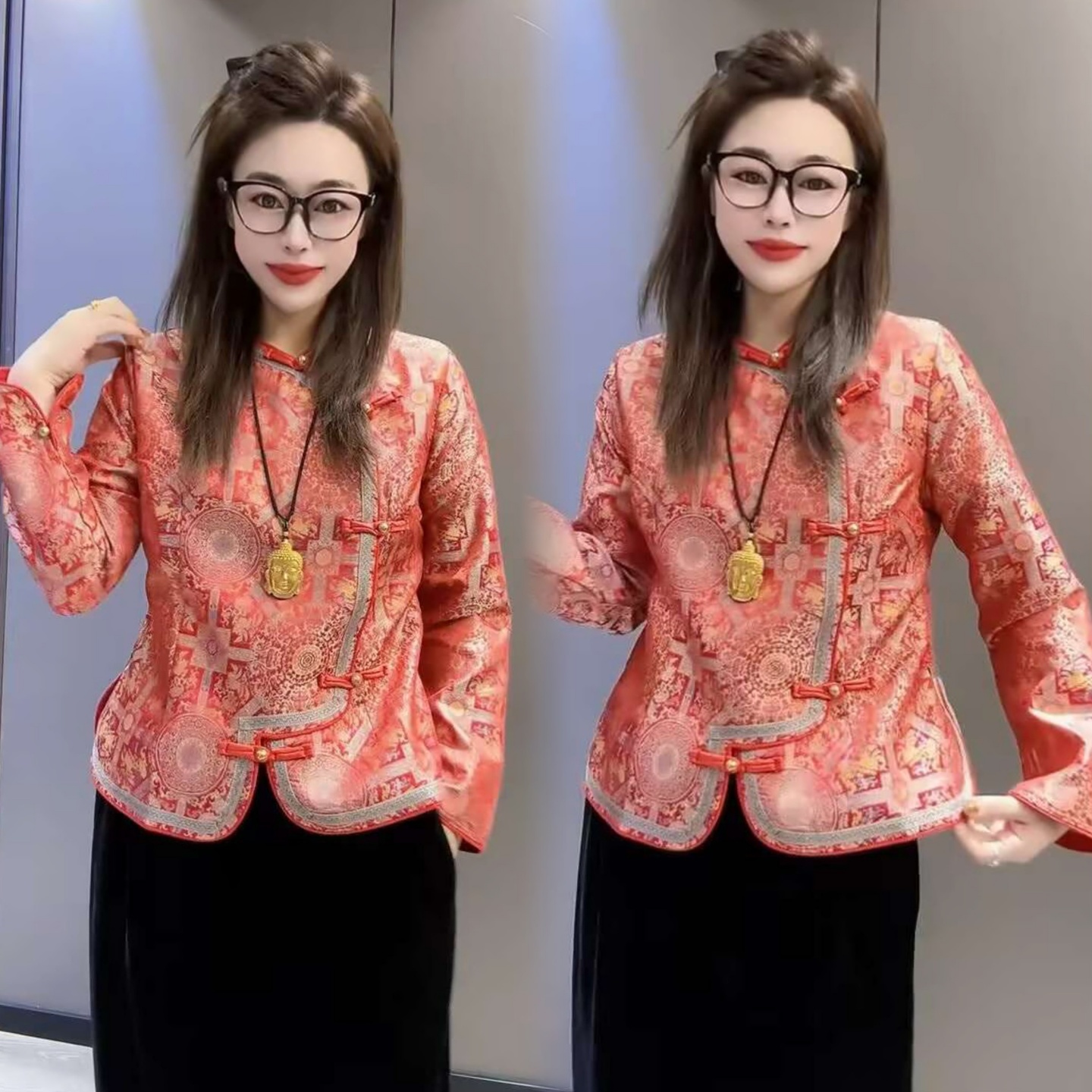 新中式盘扣设计感国风衬衫上衣女