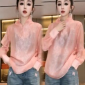 新中式 立领天丝双衬单扣百搭减龄显白国风白月光时髦气质衬衫 上衣