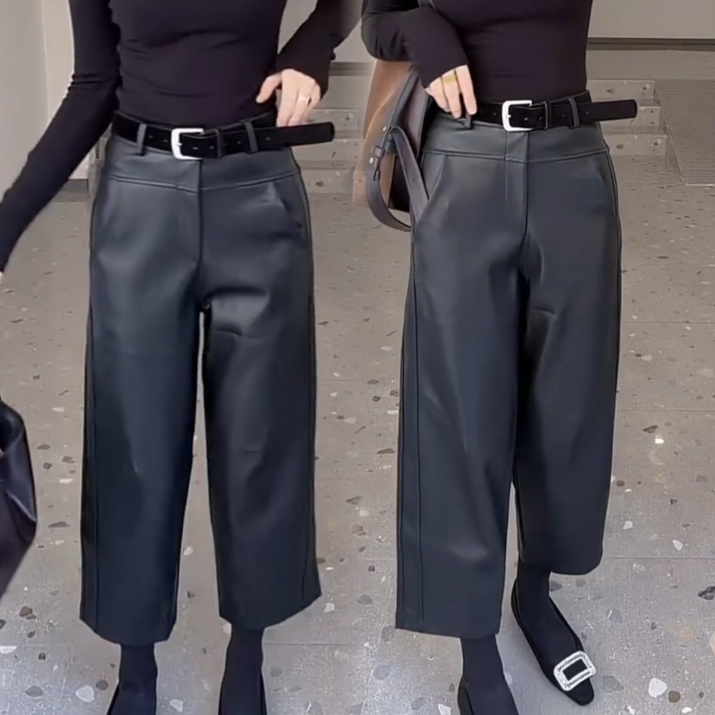 2025秋冬季新款洋气时尚百搭pu小众设计感宽松八分加绒蛋白皮裤女,女装/女士精品,休闲裤,淘宝优惠券,粉丝福利购,淘宝优惠卷