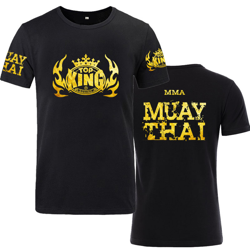 泰拳T恤格斗运动MMA搏击ufc散打服武术纯棉男短袖MUAY THAI SHIRT