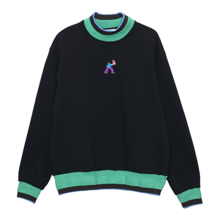 卫衣女124410536 加绒绣花间色罗纹短款 MOVEUP幻走2024冬季 新款