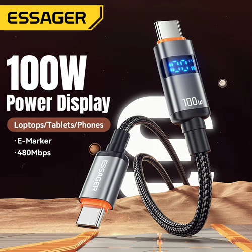 ESSAGER7A/100W数显快充数据线