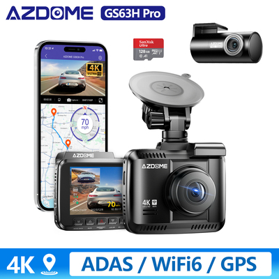 AZDOME GS63Pro 4K Dash Cam Car DVR GPS WiFi ADAS 24H Recorde
