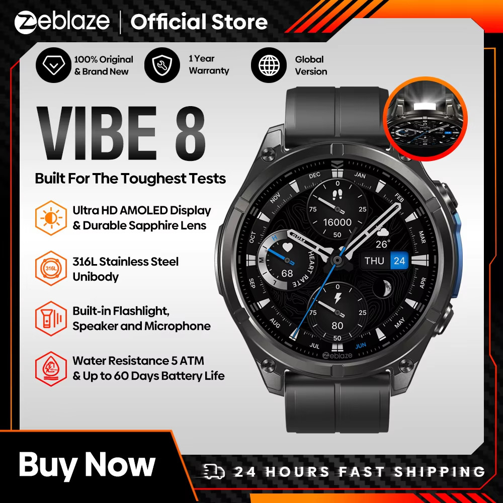 Zeblaze VIBE 8 Voice Calling AMOLED Display Smart Watch