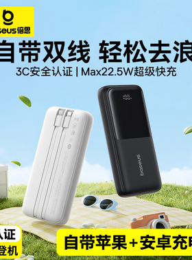 Baseus 20000W Power Bank 22.5W PD Quick Charging with Cable