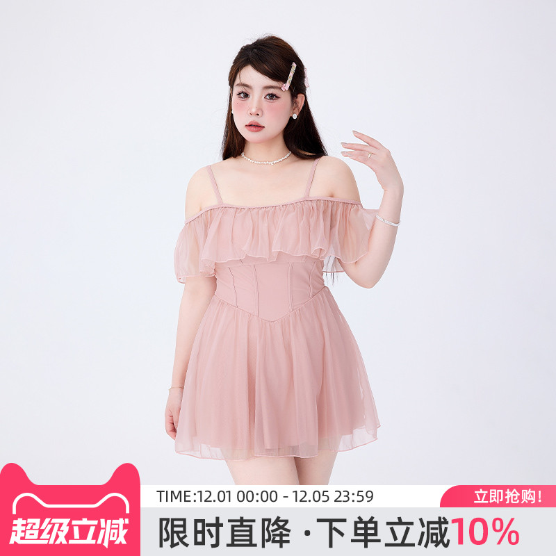 雪纺纱打造的泳衣纱感轻盈